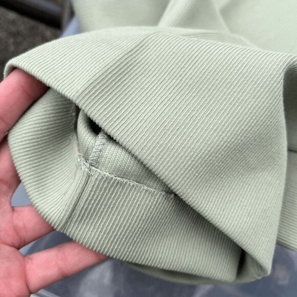 Vintage Jantzen Ribbed Knit Mint Green Wide Leg Pants, Fits M/L - Picture 3 of 6